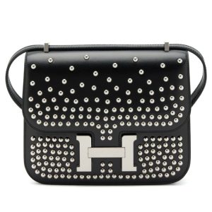 Constance Hermès in Box Calf with studded details