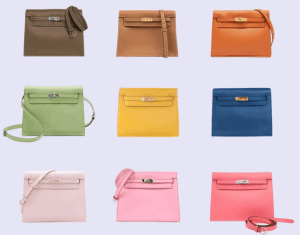 Hermes Kelly Danse bags in a colorful collection